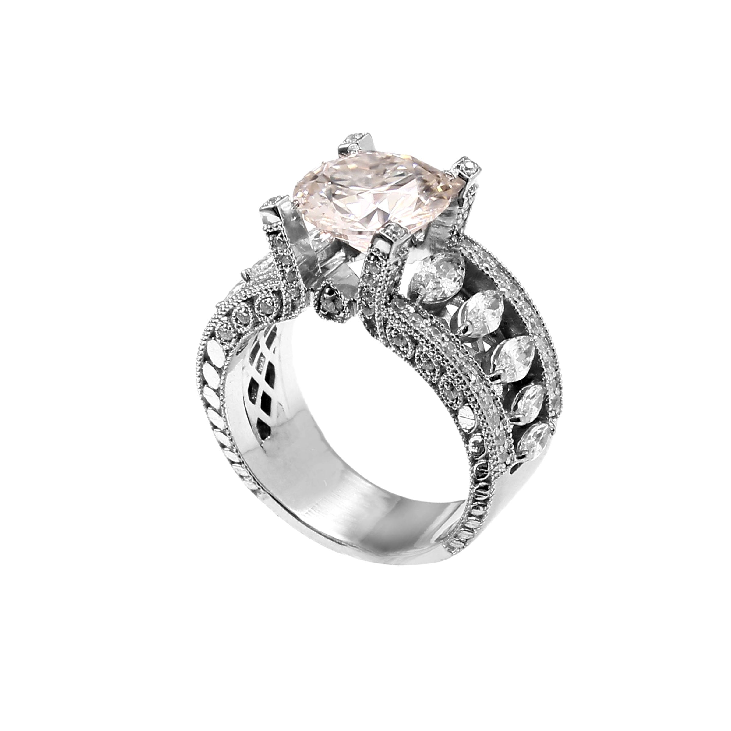 Elegant Moissanite Engagement Ring for Her, Timeless Brilliance and Romantic Luxury Promise
