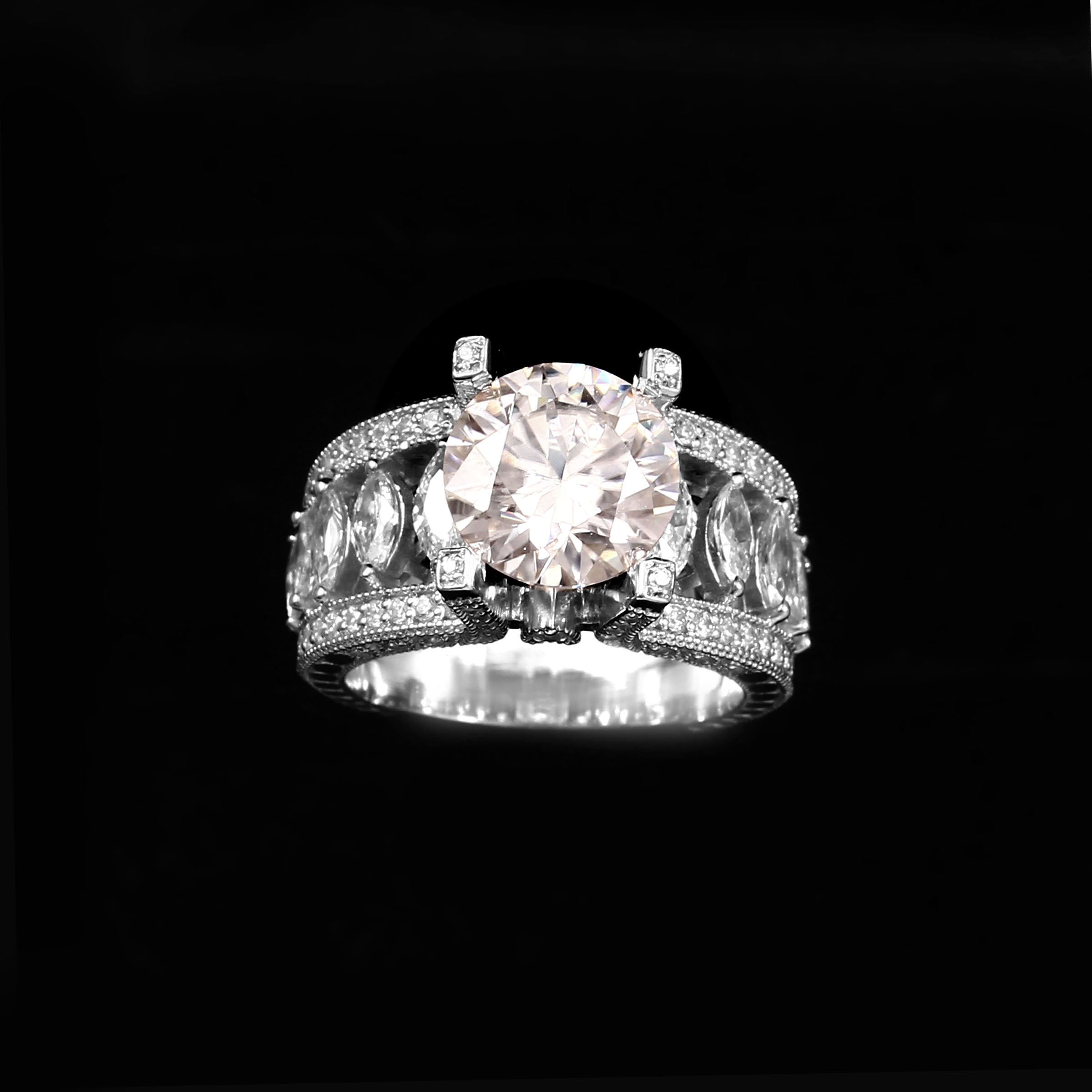 Elegant Moissanite Engagement Ring for Her, Timeless Brilliance and Romantic Luxury Promise