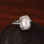 Luxury 3 Carat Emerald Moissanite Ring for Her, Elegant Sterling Silver Statement Jewelry Gift