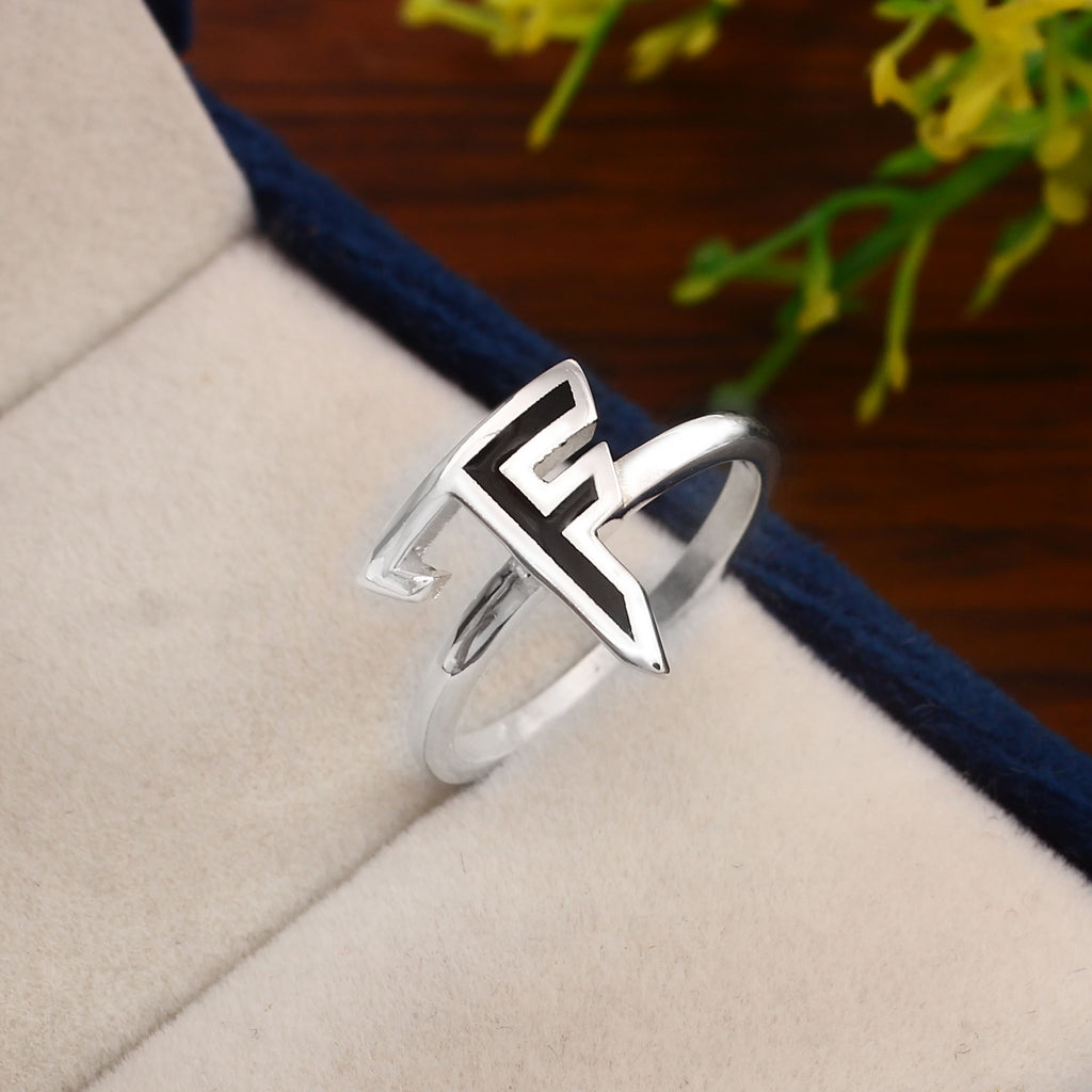 Personalized Couple Initials Ring for Couples, Custom Name Letter Band, Romantic Anniversary Gift Jewelry