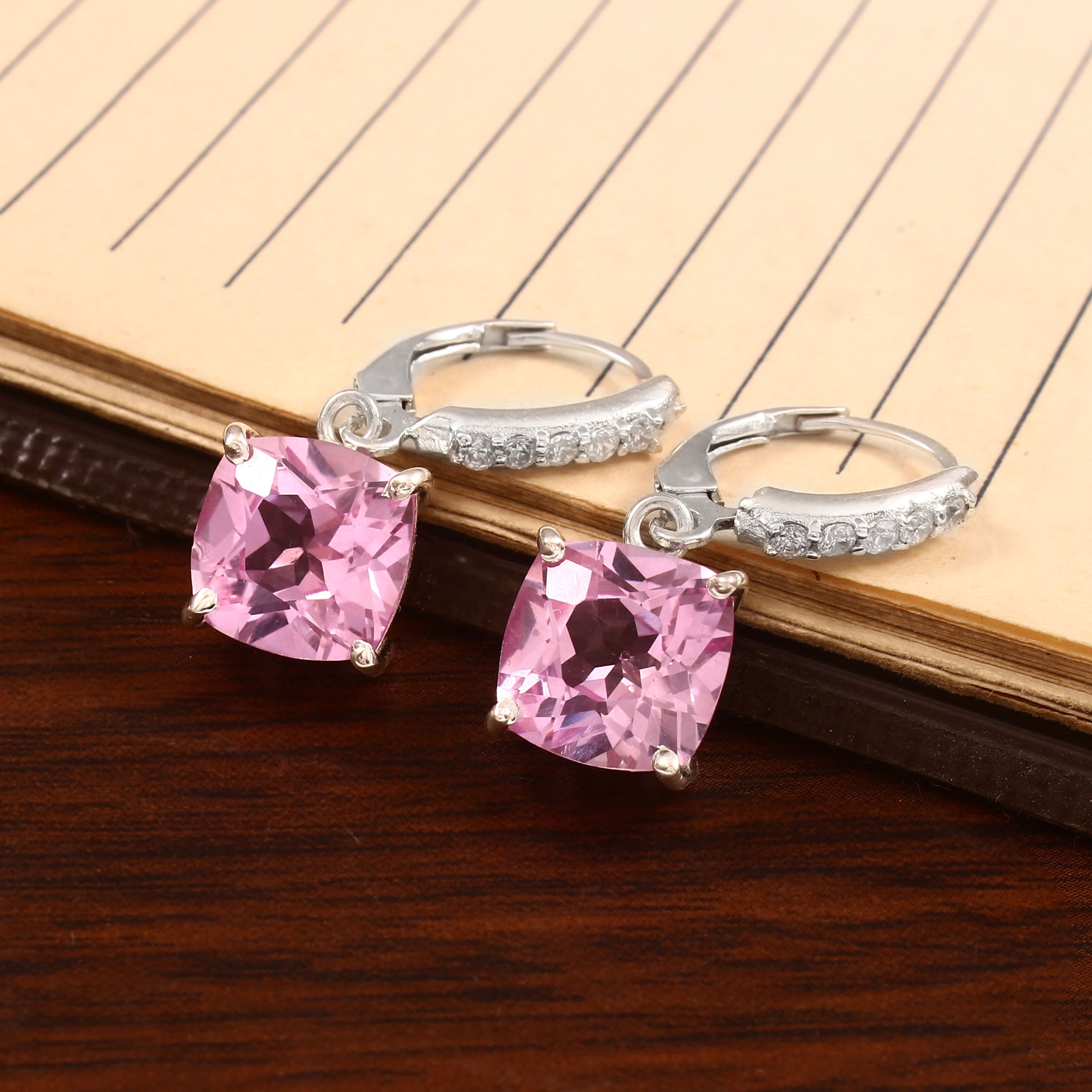 Elegant Cubic Zirconia Ring and Earring Set for Her, Sparkling Wedding Anniversary Jewelry Gift