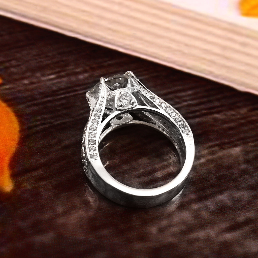 Elegant Moissanite Engagement Ring for Her, Timeless Sparkle, Bridal Jewelry and Romantic Gift