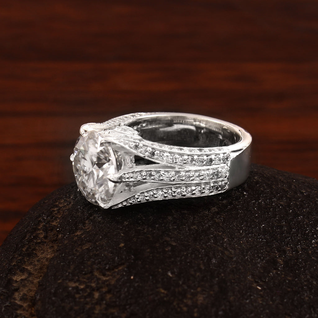 Elegant Moissanite Engagement Ring for Her, Timeless Sparkle, Bridal Jewelry and Romantic Gift