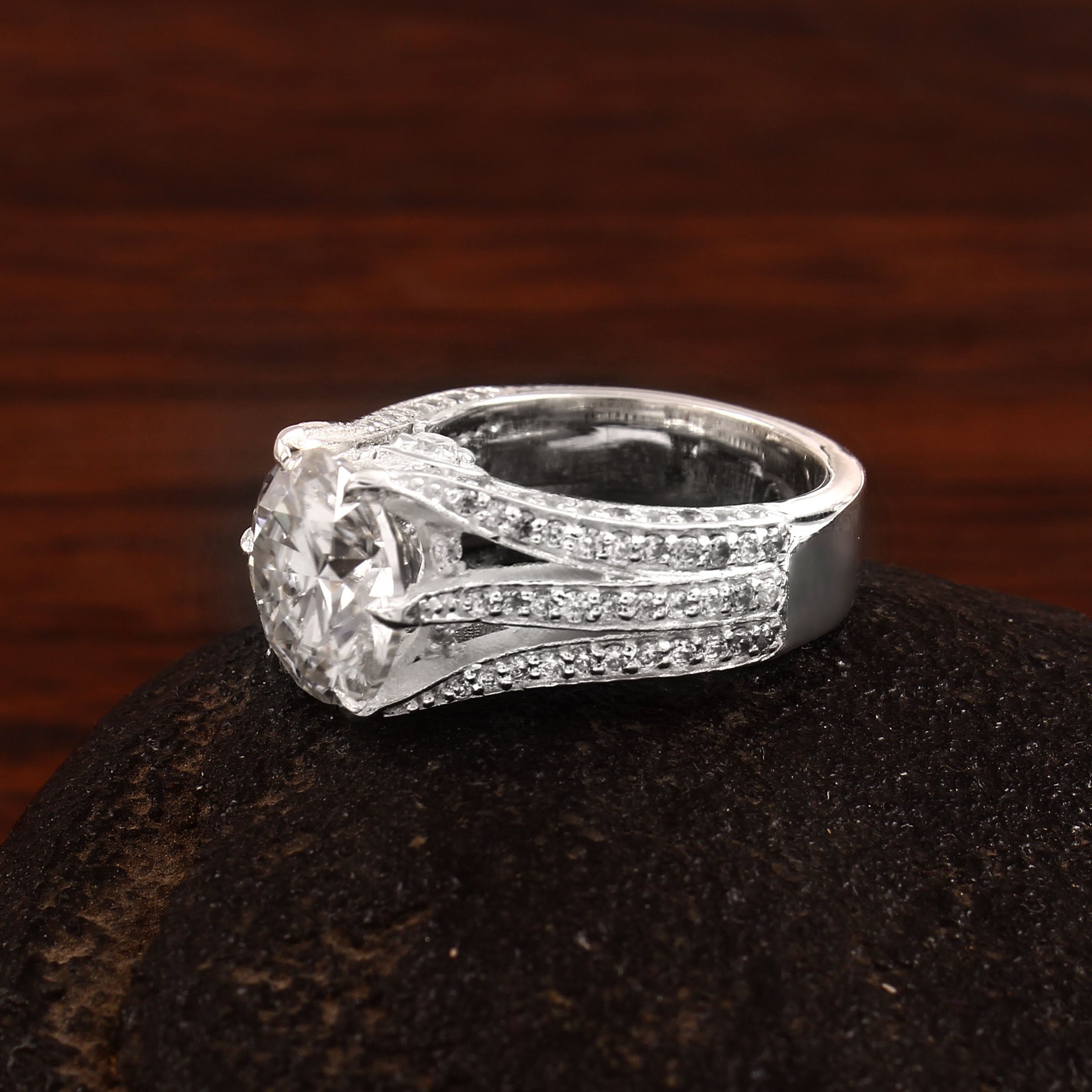 Elegant Moissanite Engagement Ring for Her, Timeless Sparkle, Bridal Jewelry and Romantic Gift