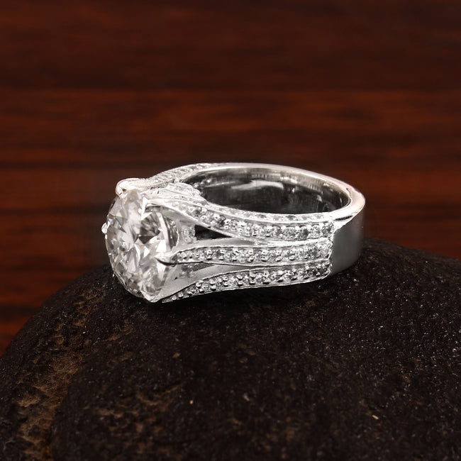 Elegant Moissanite Engagement Ring for Her, Timeless Sparkle, Bridal Jewelry and Romantic Gift Main Image