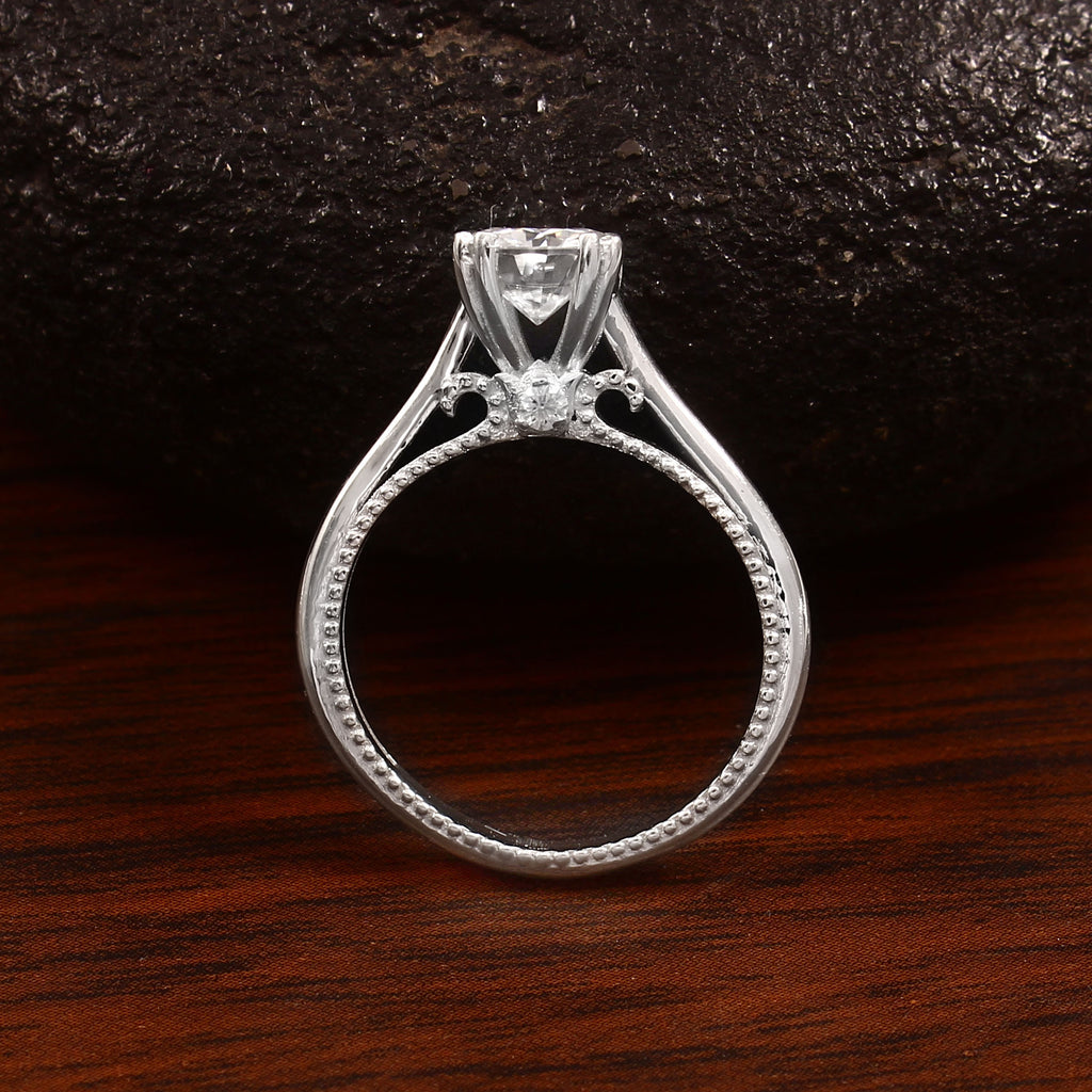 Elegant 1 Carat Moissanite Ring for Her, Timeless Sparkle Engagement and Anniversary Jewelry