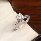 Elegant 1 Carat Moissanite Ring for Her, Timeless Sparkle Engagement and Anniversary Jewelry