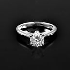 Elegant 1 Carat Moissanite Ring for Her, Timeless Sparkle Engagement and Anniversary Jewelry