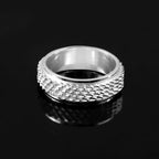 Dragon Skin Spinner Ring for Men and Women, Stress Relief Band with Unique Textured Design