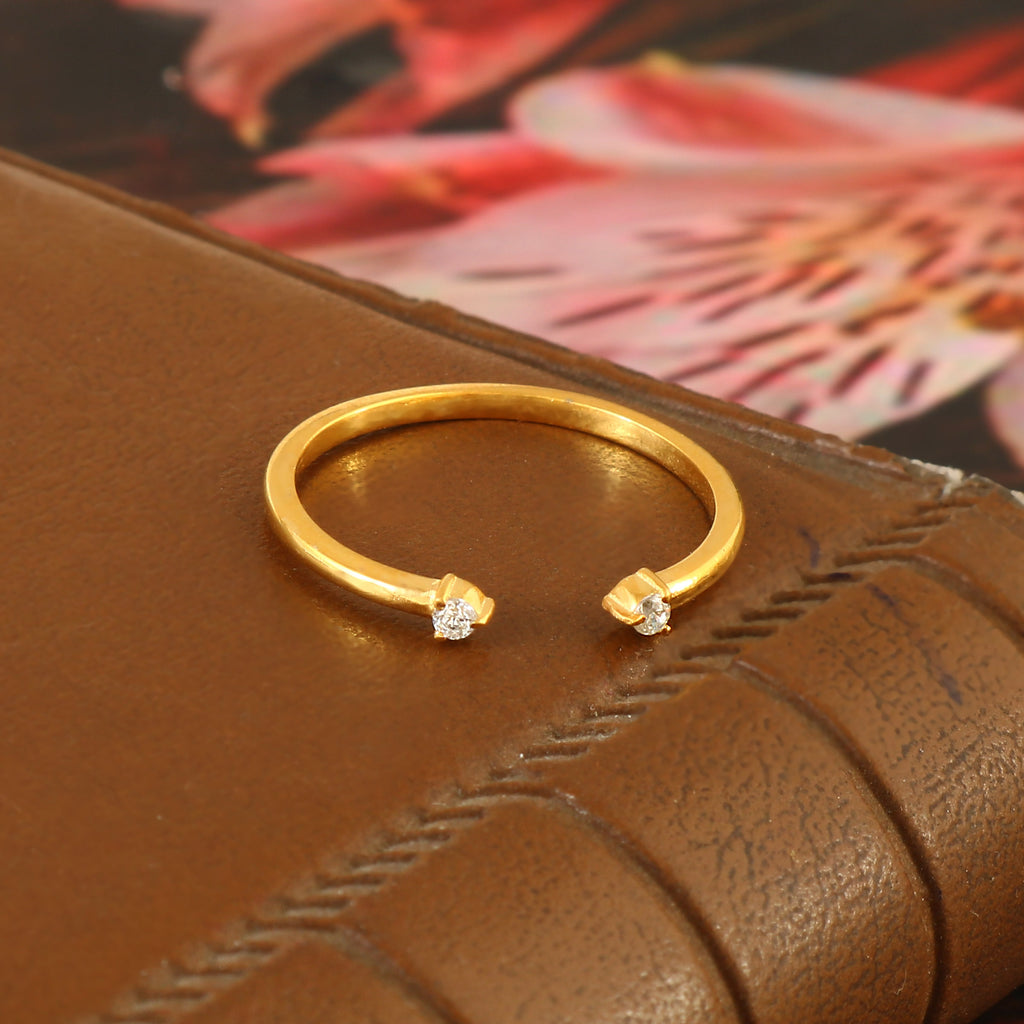 Elegant Two Stone Moissanite Ring with Matching Band, Bridal Wedding Set for Women