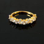 Elegant Marquise and Round Moissanite Band for Her, Sparkling Wedding Anniversary Ring