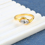 Elegant Marquise Moissanite Engagement Ring for Her, Timeless Sparkle Promise Wedding Jewelry