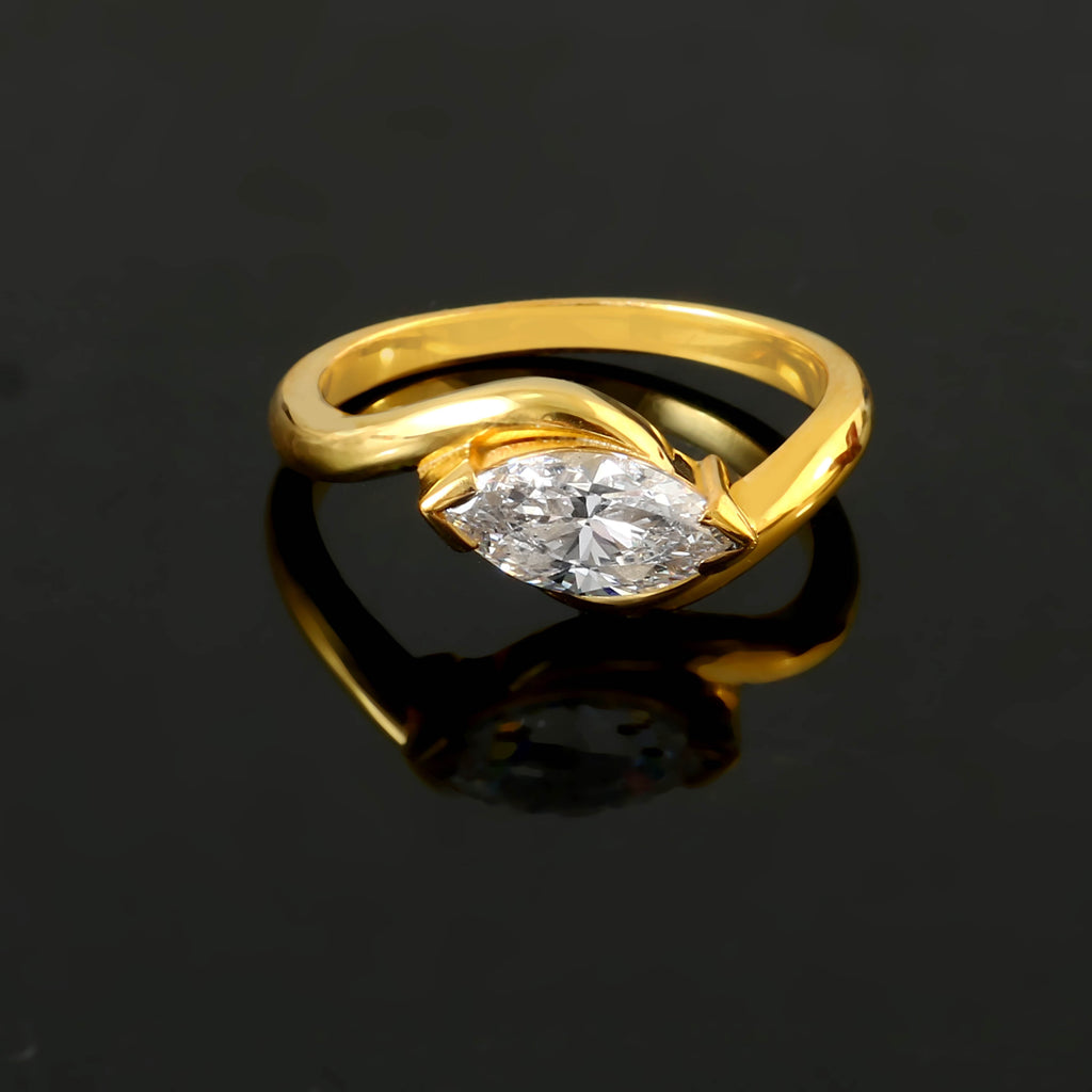 Elegant Marquise Moissanite Engagement Ring for Her, Timeless Sparkle Promise Wedding Jewelry