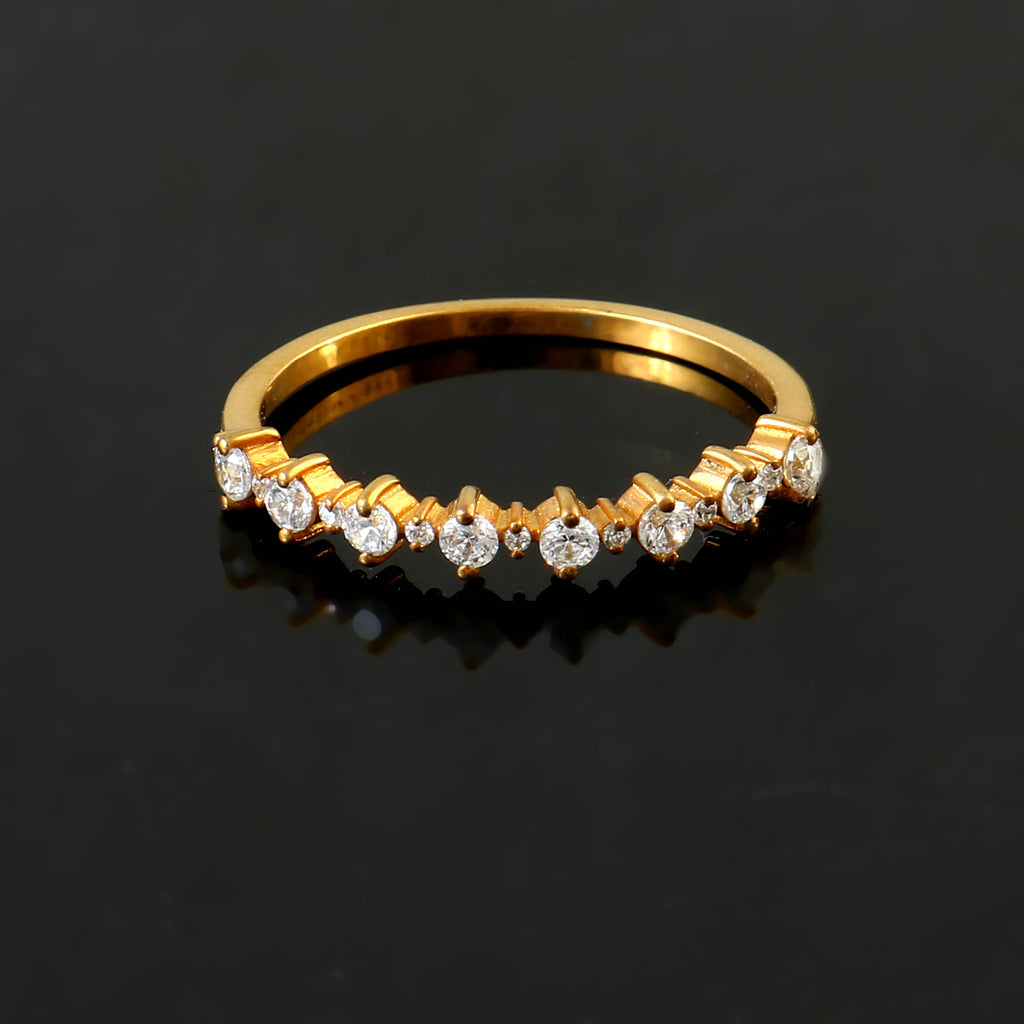 Elegant Half Eternity Moissanite Band for Her, Sparkling Wedding Anniversary Stackable Ring