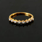 Elegant Half Eternity Moissanite Band for Her, Sparkling Wedding Anniversary Stackable Ring