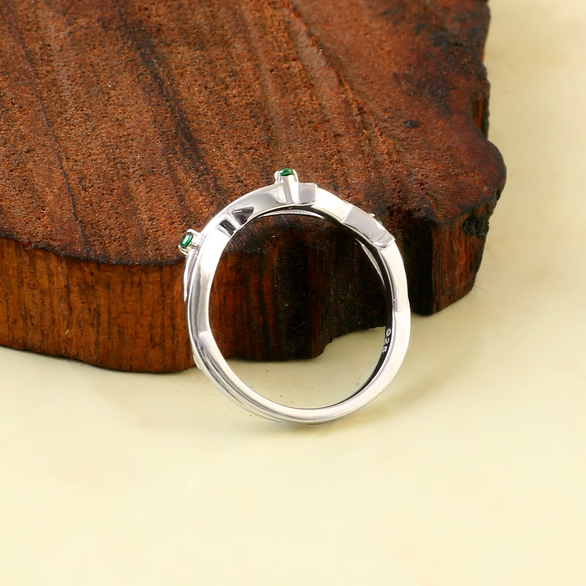 Natural Amethyst Bridal Ring for Her, Nature Inspired Engagement Wedding Jewelry with Elegance