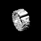 Zigzag Snake Style Band Ring for Men and Women, Modern Statement Jewelry Design