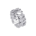 Zigzag Snake Style Band Ring for Men and Women, Modern Statement Jewelry Design