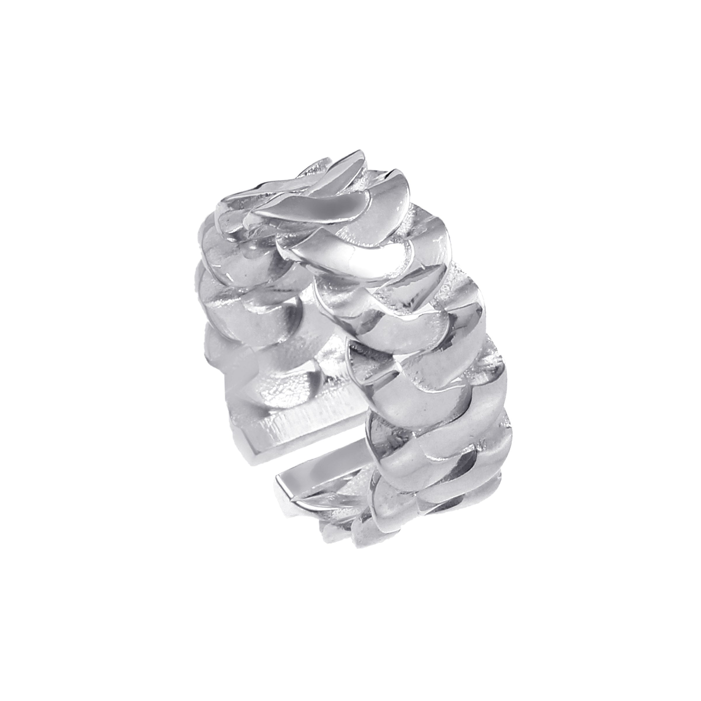Zigzag Snake Style Band Ring for Men and Women, Modern Statement Jewelry Design