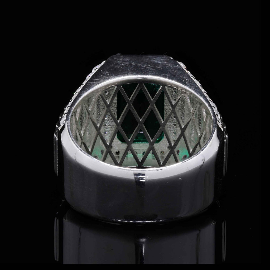 Men's Lab Grown Emerald Ring, Bold Luxury Statement Jewelry with Timeless Sophisticated Style 💚