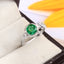 Lab Grown Emerald Cushion Cut Moissanite Ring for Her, Elegant Vintage Inspired Jewelry