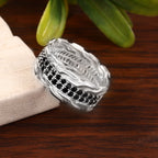 Black Moissanite Wedding Band for Him, Trendy Men's Ring with Modern Luxury Style