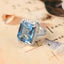 Natural Blue Topaz Ring for Her, Elegant Gemstone Jewelry with Timeless Sparkling Beauty