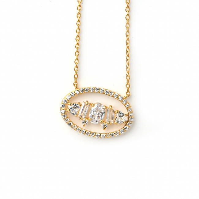 Elegant Moissanite Pendant for Her Birthday Gift with Timeless Sparkle and Romantic Luxury Charm ✨ Hover Image
