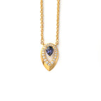 Elegant Pear Cut Alexandrite and Moissanite Pendant for Her, Timeless Sparkle Luxury Jewelry Gift