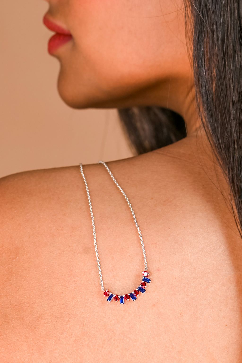 Elegant Ruby and Sapphire Pendant for Her, Timeless Luxury Gift with Radiant Sparkle