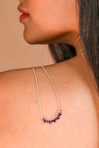 Elegant Ruby and Sapphire Pendant for Her, Timeless Luxury Gift with Radiant Sparkle