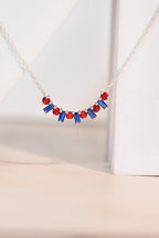 Elegant Ruby and Sapphire Pendant for Her, Timeless Luxury Gift with Radiant Sparkle