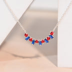 Elegant Ruby and Sapphire Pendant for Her, Timeless Luxury Gift with Radiant Sparkle