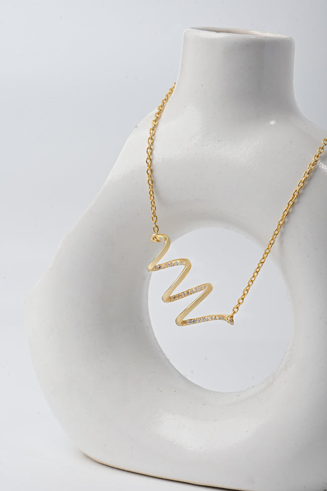 Elegant Moissanite Snake Flow Pendant for Her, Symbolic Luxury Gift with Brilliant Sparkle Hover Image