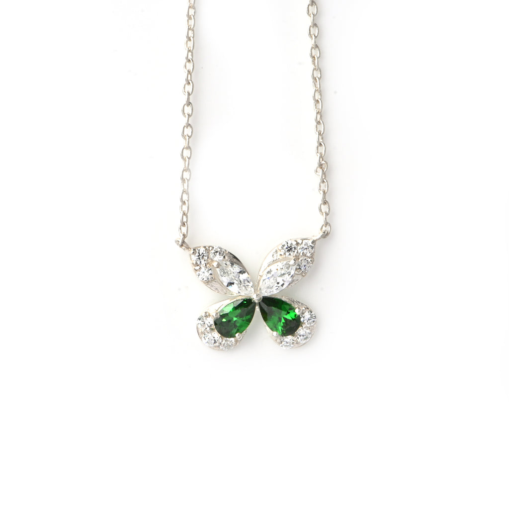 Elegant Moissanite and Emerald Pendant for Her, Timeless Luxury Sparkle Gift Jewelry Piece
