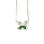 Elegant Moissanite and Emerald Pendant for Her, Timeless Luxury Sparkle Gift Jewelry Piece