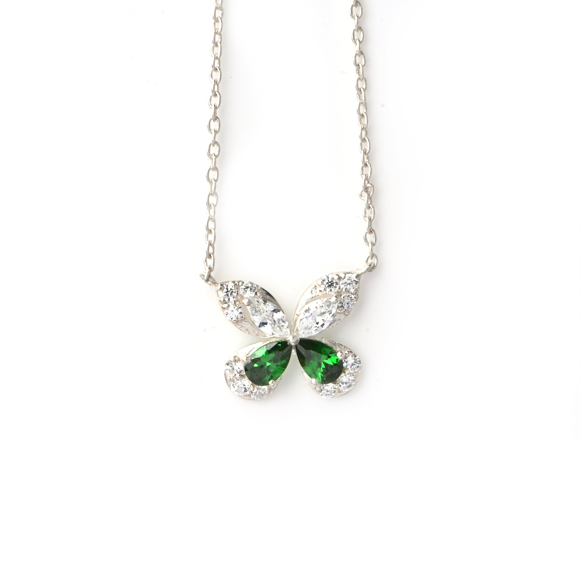 Elegant Moissanite and Emerald Pendant for Her, Timeless Luxury Sparkle Gift Jewelry Piece