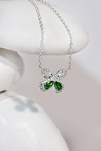 Elegant Moissanite and Emerald Pendant for Her, Timeless Luxury Sparkle Gift Jewelry Piece