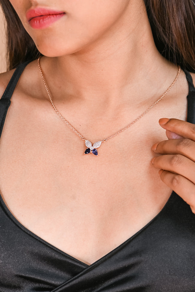 Elegant Alexandrite and Moissanite Pendant for Her, Timeless Sparkle Luxury Jewelry Gift Piece Main Image