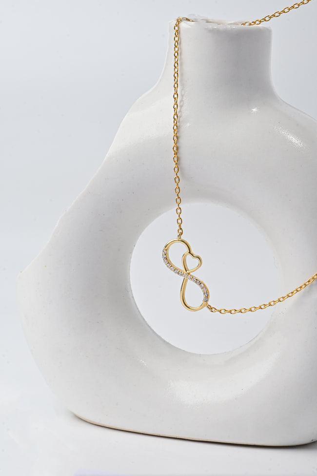 Elegant Infinity Moissanite Pendant for Her, Timeless Symbol of Love and Endless Sparkle Hover Image
