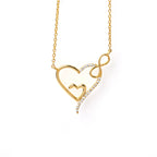 Elegant Heart and Infinity Pendant for Girlfriend, Romantic Symbol of Endless Love Gift