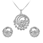 Moissanite Pendant and Stud Earrings Set for Her, Elegant Sparkling Jewelry Gift