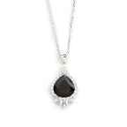Pear Shape Natural Smoky Quartz Pendant and Earrings Set for Her, Antique Inspired Vintage Jewelry Elegance