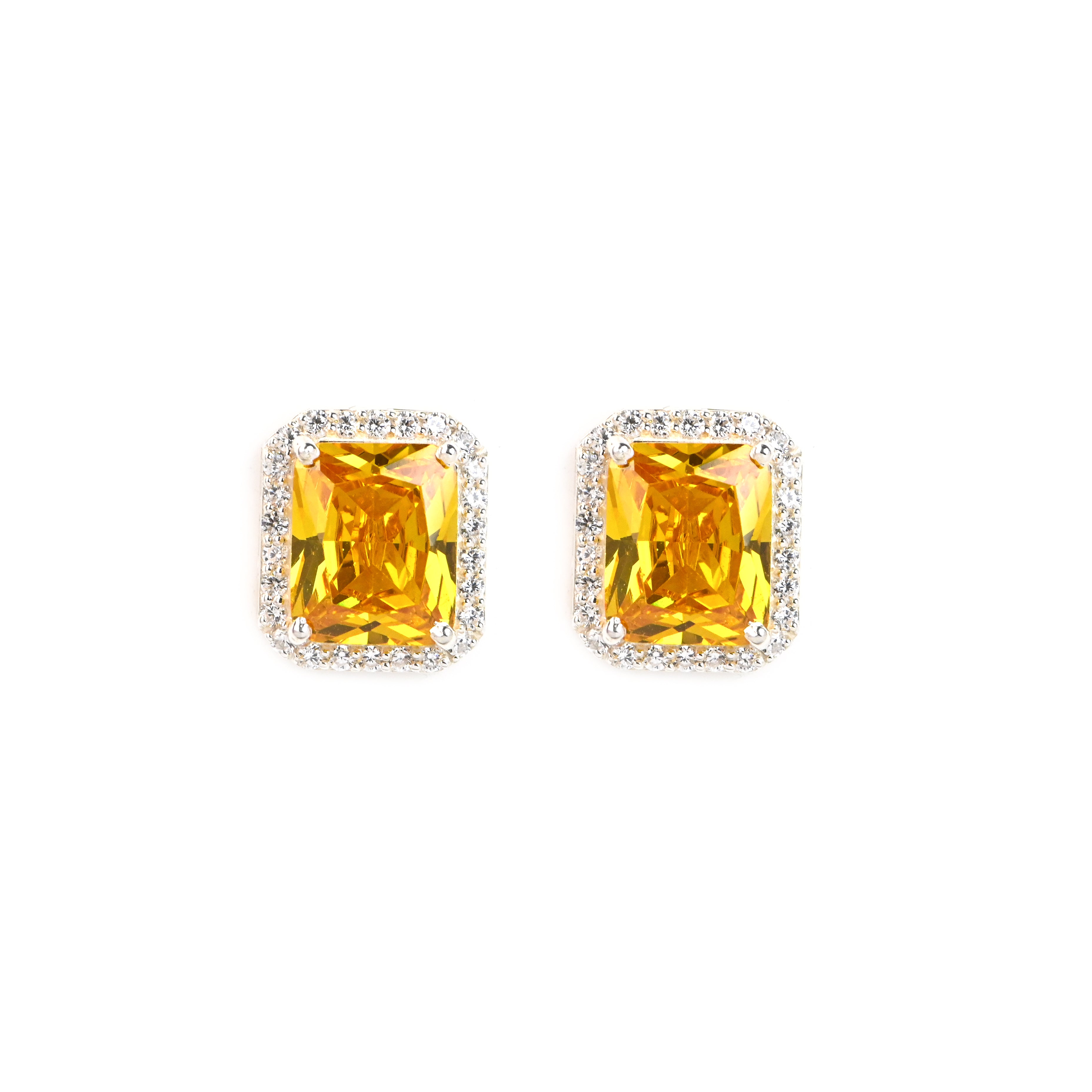 Natural Citrine and Moissanite Pendant and Earrings Set for Her, Elegant Gemstone Jewelry Gift for Women