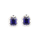 Radiant Cut Cubic Zirconia Pendant and Earrings Set for Her, Minimalist Elegant Jewelry Gift for Women