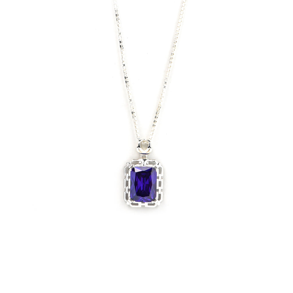 Radiant Cut Cubic Zirconia Pendant and Earrings Set for Her, Minimalist Elegant Jewelry Gift for Women