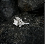 Moissanite Flower Ring Main Image